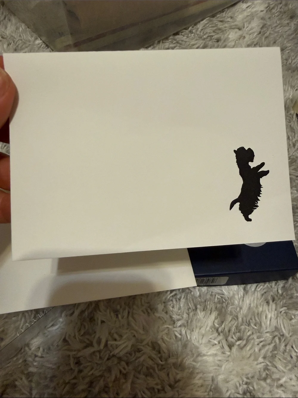 Crane & Co. Scottie Hand Engraved Notes on Pearl White Kid Finish paper.